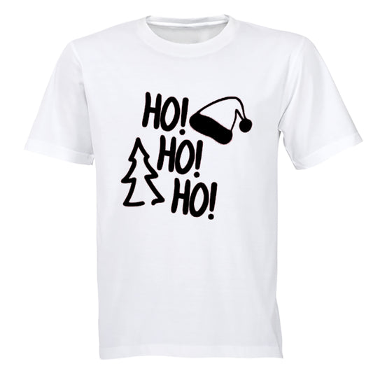 Ho Ho Ho - Christmas Tree - Adults - T-Shirt - BuyAbility South Africa