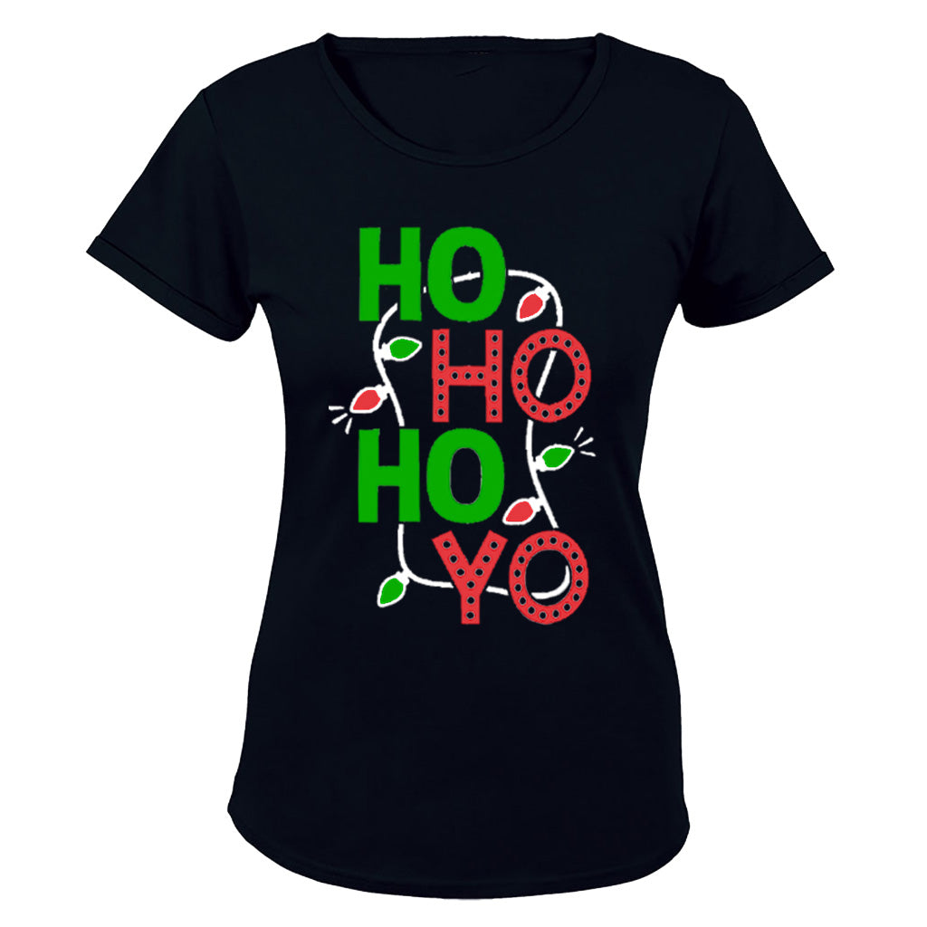 Ho Ho Ho Yo - Christmas - Ladies - T-Shirt - BuyAbility South Africa