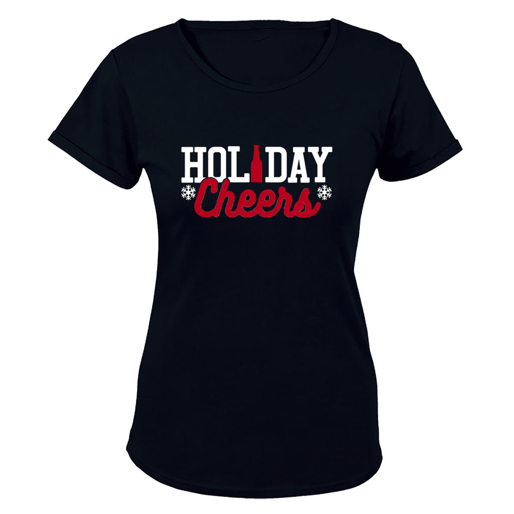 Holiday Cheers - Christmas - Ladies - T-Shirt - BuyAbility South Africa