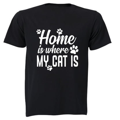 Home is Where My Cat Is - Adults - T-Shirt - BuyAbility South Africa