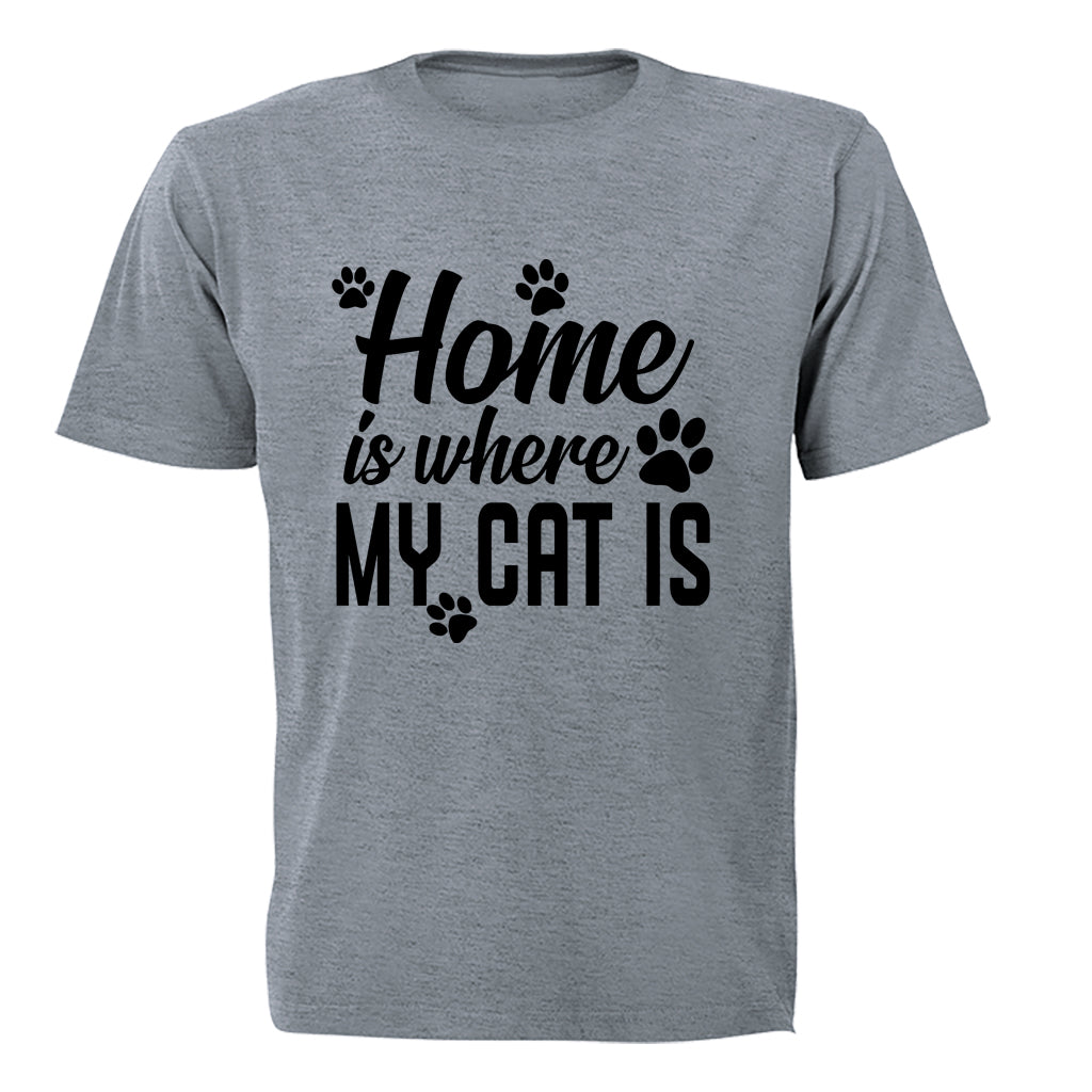 Home is Where My Cat Is - Adults - T-Shirt - BuyAbility South Africa