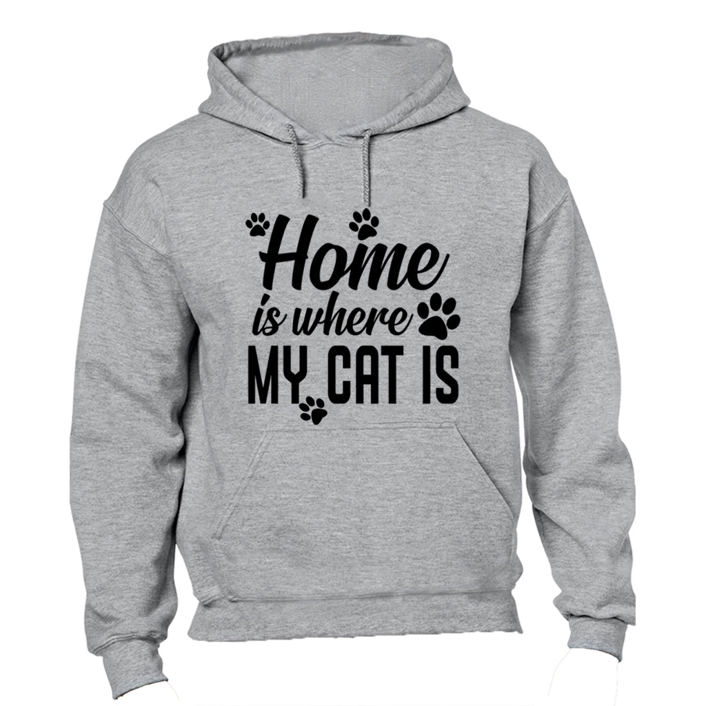 Home is Where My Cat Is - Hoodie - BuyAbility South Africa