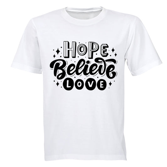 Hope. Believe. Love - Adults - T-Shirt - BuyAbility South Africa