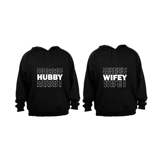 Hubby & Wifey - BOLD - Couples Hoodies (1 Set) - BuyAbility South Africa