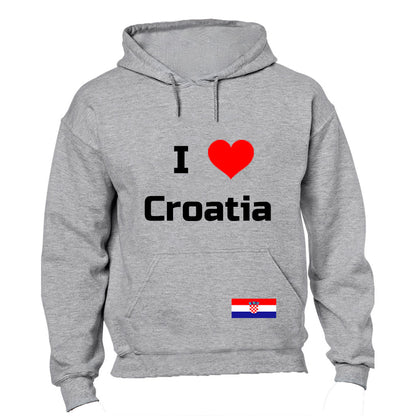 I Love Croatia - Hoodie - BuyAbility South Africa