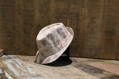 Bowler Hat with Pink Landmarks Print - BuyAbility
