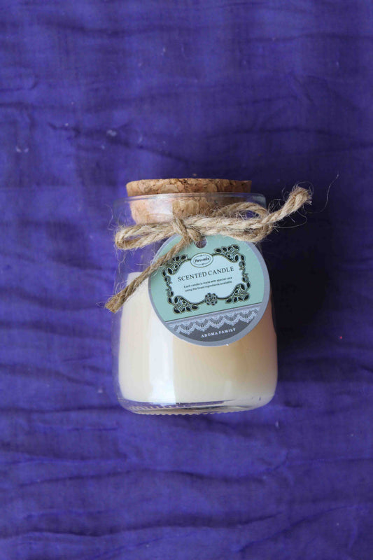 Mini Rustic Scented Candle Jar – Peach, Vanilla Aroma - BuyAbility