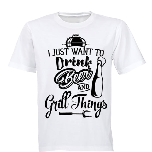 I Just Want to Drink Beer - Adults - T-Shirt - BuyAbility South Africa