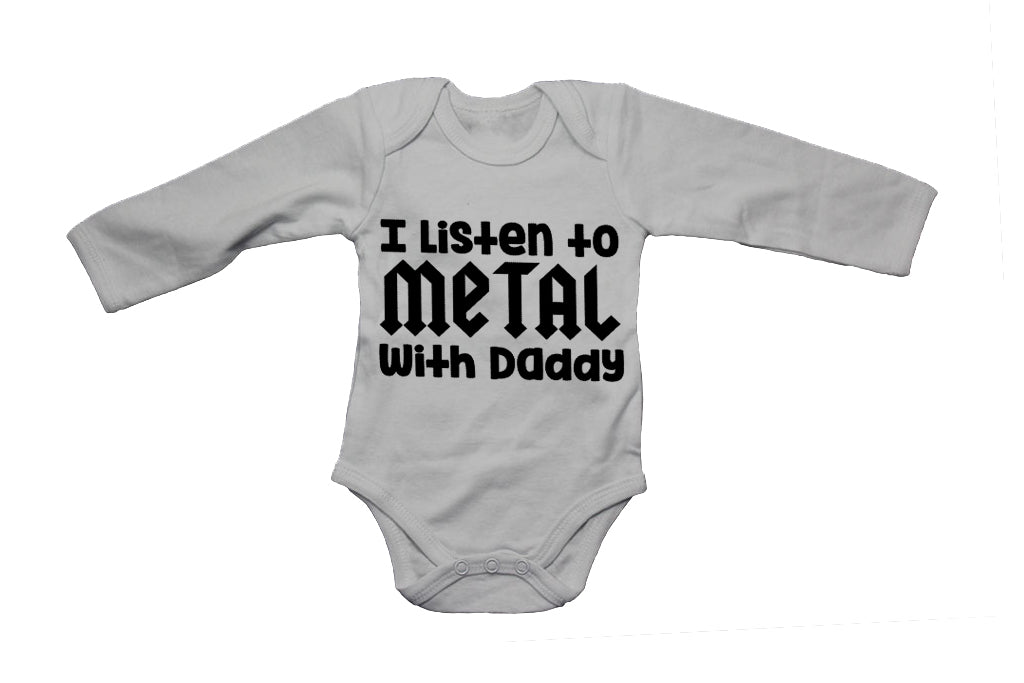 I Listen to Metal with Daddy - Baby Grow - BuyAbility South Africa
