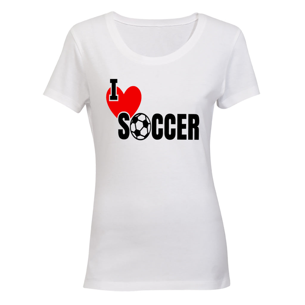 I Love Soccer - Ladies - T-Shirt - BuyAbility South Africa