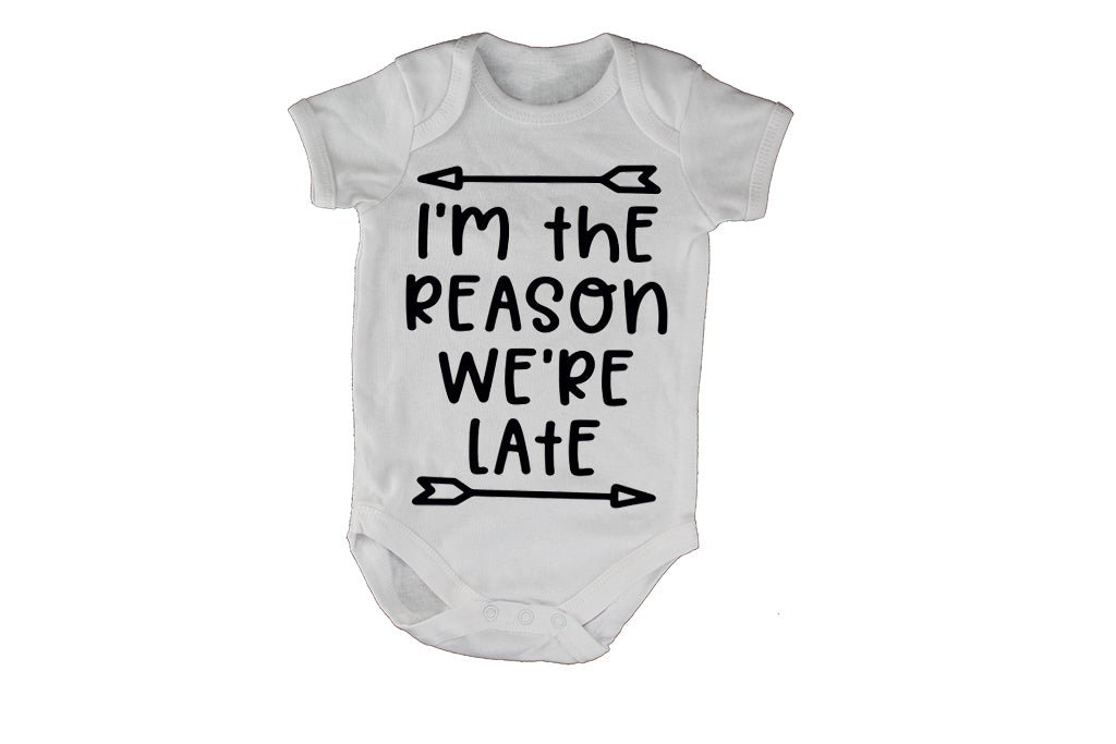 I'm The Reason We're Late - Baby Grow - BuyAbility South Africa