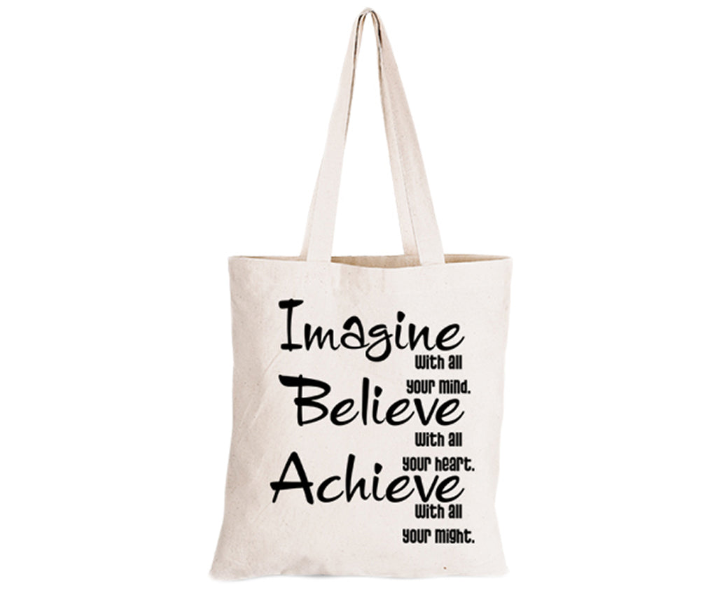 Imagine - Believe & Achieve - Eco-Cotton Natural Fibre Bag - BuyAbility South Africa