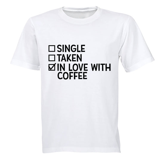 In Love With Coffee - Valentine - Adults - T-Shirt - BuyAbility South Africa