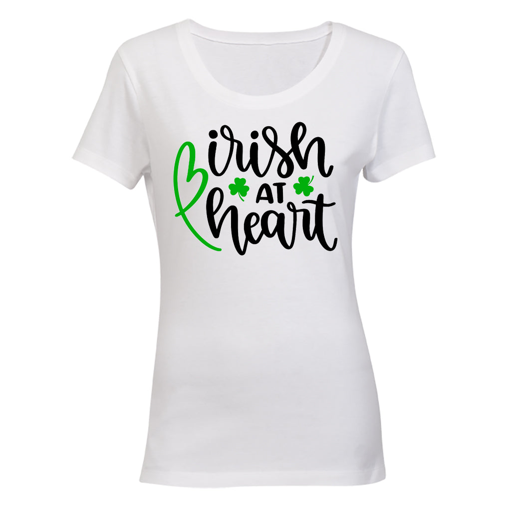 Irish at Heart - St. Patrick's Day - Ladies - T-Shirt - BuyAbility South Africa