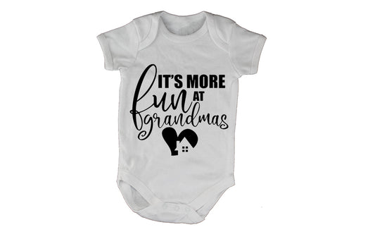 It's More Fun at Grandma's House - Baby Grow - BuyAbility South Africa