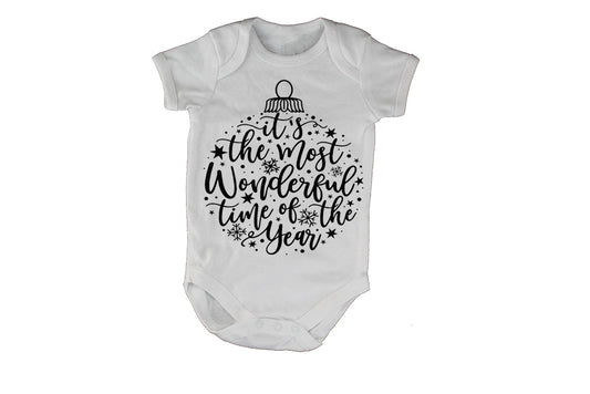 Most Wonderful Time - Christmas Bauble - Baby Grow - BuyAbility South Africa