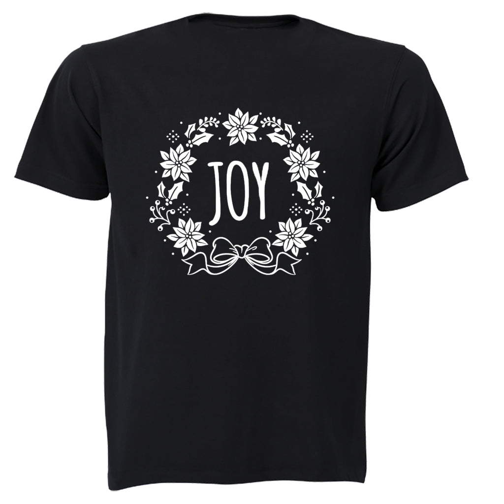 Joy - Christmas Wreath - Kids T-Shirt - BuyAbility South Africa