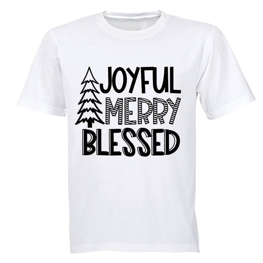 Joyful. Merry - Christmas - Adults - T-Shirt - BuyAbility South Africa