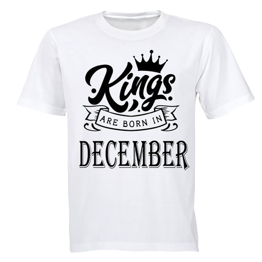 Kings Are Born in December - Adults - T-Shirt - BuyAbility South Africa