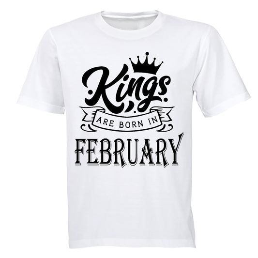 Kings Are Born in February - Adults - T-Shirt - BuyAbility South Africa