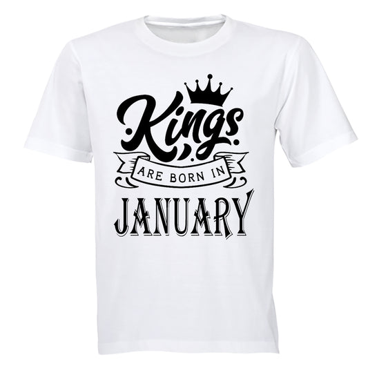 Kings Are Born in January - Adults - T-Shirt - BuyAbility South Africa