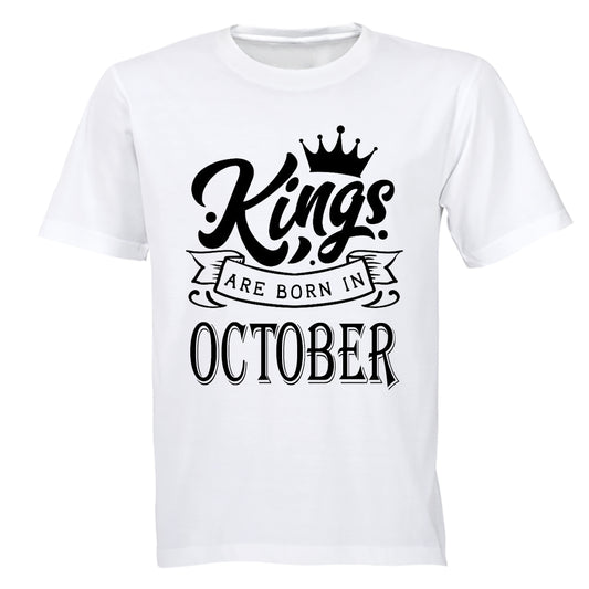 Kings Are Born in October - Adults - T-Shirt - BuyAbility South Africa