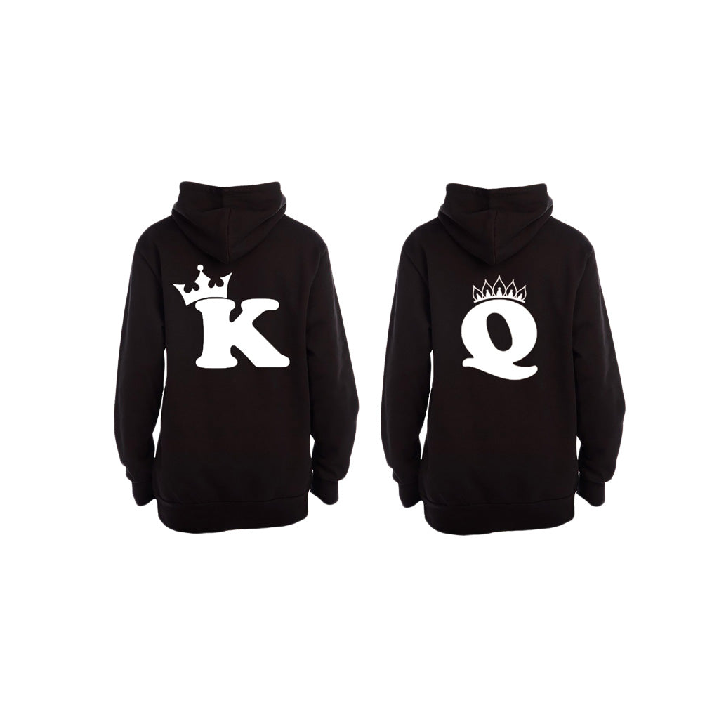 K + Q = King + Queen - Back Print - Couples Hoodies (1 Set) - BuyAbility South Africa