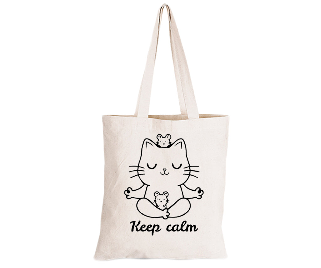 Keep Calm - Cat - Eco-Cotton Natural Fibre Bag - BuyAbility South Africa