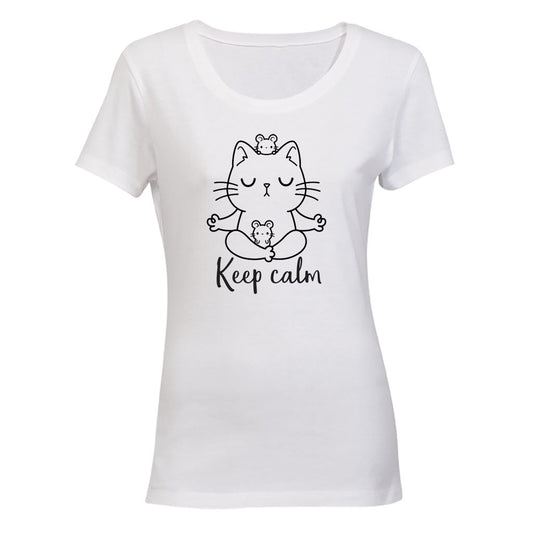 Keep Calm - Cat - Ladies - T-Shirt - BuyAbility South Africa