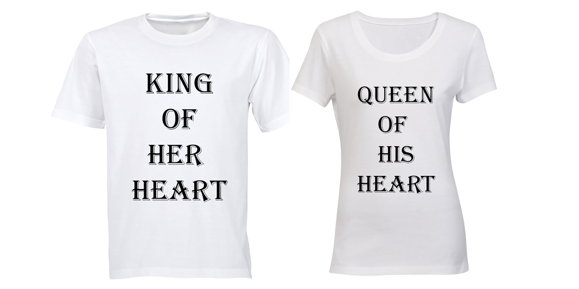 King & Queen of the Heart - Couples Tees - BuyAbility South Africa