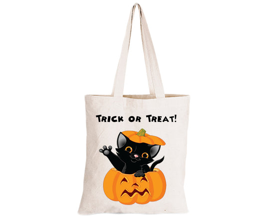 Halloween Kitten in a Pumpkin - Eco-Cotton Trick or Treat Bag - BuyAbility South Africa