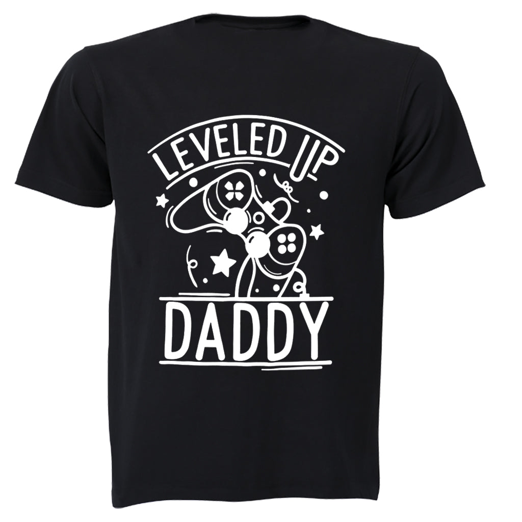 Leveled Up To Daddy - Gamer - Adults - T-Shirt - BuyAbility South Africa