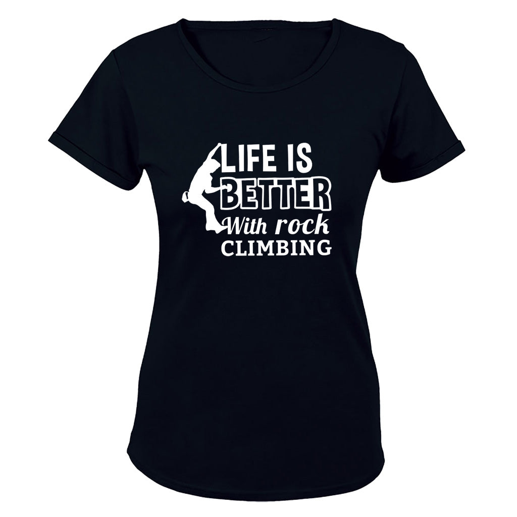 Life is Better - Rock Climbing - Ladies - T-Shirt - BuyAbility South Africa