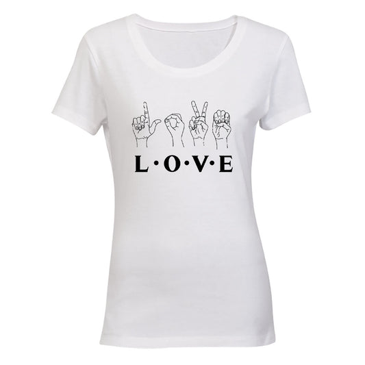 LOVE - Sign Language - Ladies - T-Shirt - BuyAbility South Africa