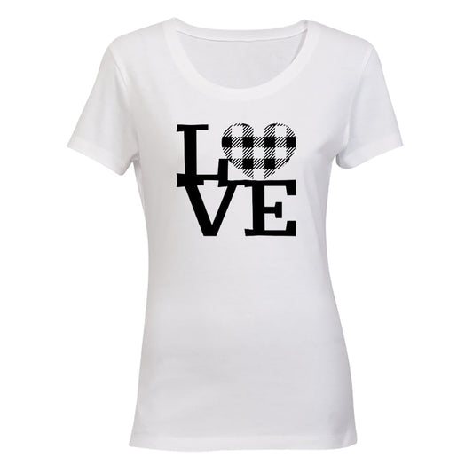 Love - Plaid Heart - Valentine - Ladies - T-Shirt - BuyAbility South Africa