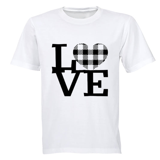 Love - Plaid Heart - Valentine - Adults - T-Shirt - BuyAbility South Africa
