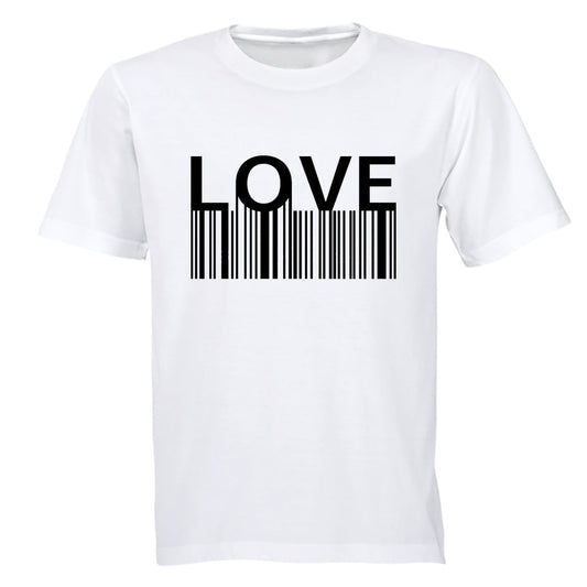 Love Barcode - Valentine - Adults - T-Shirt - BuyAbility South Africa
