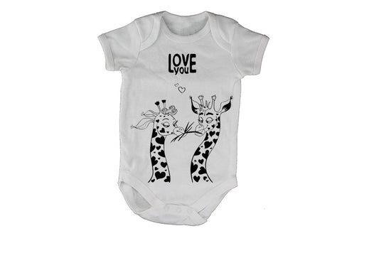 Love You - Giraffe - Valentine - Baby Grow - BuyAbility South Africa