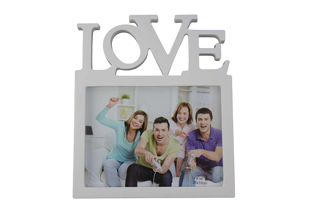 ‘LOVE’ Single Photo - Photo Frame, White - BuyAbility