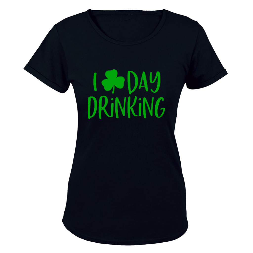 Day Drinking - St. Patrick's Day - Ladies - T-Shirt - BuyAbility South Africa