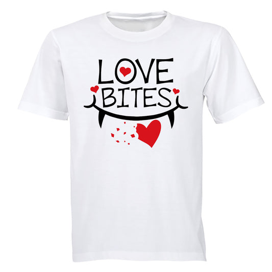 Love Bites - Fangs - Valentine - Adults - T-Shirt - BuyAbility South Africa