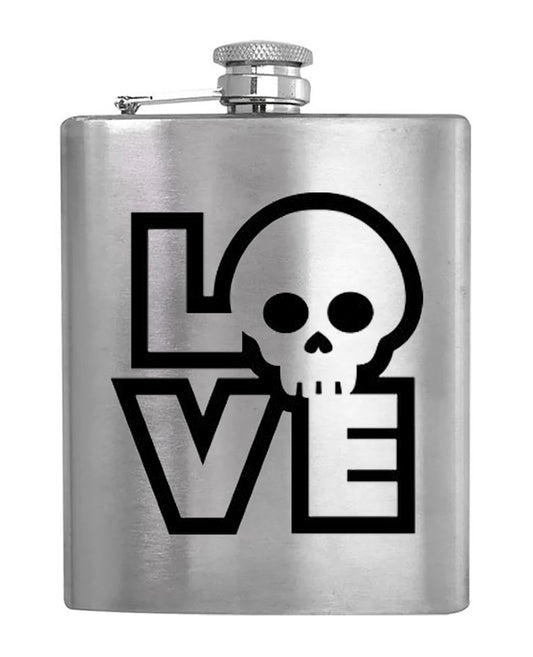 Love Skull - Hip Flask