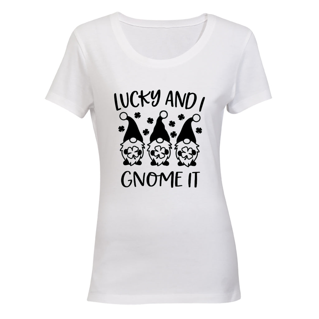 Lucky & I Gnome It - St. Patrick's Day - Ladies - T-Shirt - BuyAbility South Africa