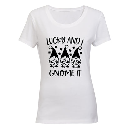 Lucky & I Gnome It - St. Patrick's Day - Ladies - T-Shirt - BuyAbility South Africa