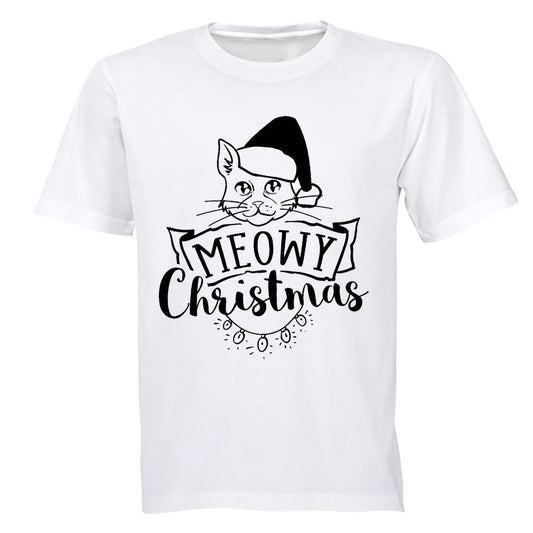 Meowy Christmas Cat - Adults - T-Shirt - BuyAbility South Africa