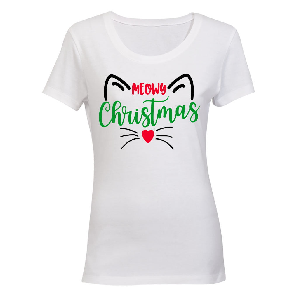 Meowy Christmas - Ladies - T-Shirt - BuyAbility South Africa