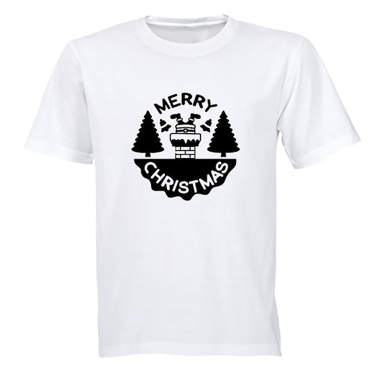 Merry Christmas - Chimney Santa - Adults - T-Shirt - BuyAbility South Africa