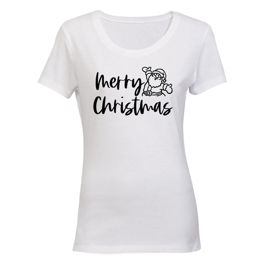 Merry Christmas - Santa - Ladies - T-Shirt - BuyAbility South Africa