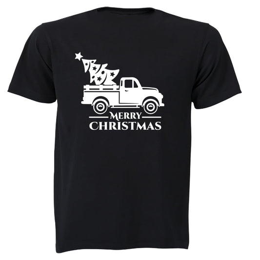 Merry Christmas - Truck - Adults - T-Shirt - BuyAbility South Africa