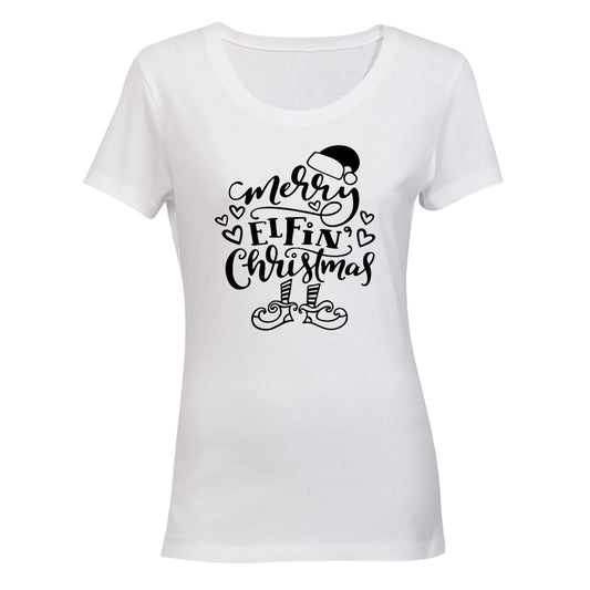 Merry Elf Christmas - Ladies - T-Shirt - BuyAbility South Africa